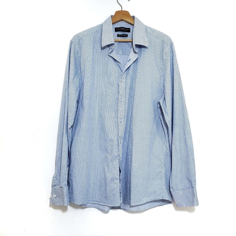 Nick Graham | Stretch Modern Fit Floral Polka-dot Button Up Shirt